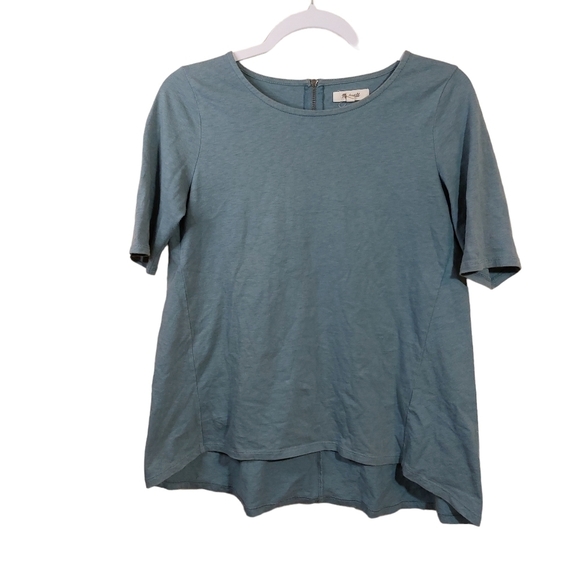 MADEWELL LADIES SHORT SLEEVE BACK-ZIP SWING TOP- XS - Picture 2 of 6